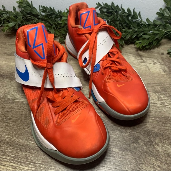 Nike KD 4 Size 10.5 Mens Zoom Creamsicle Orange White Blue Kevin Durant